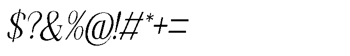 Shoshin Light Semi Condensed Italic Font OTHER CHARS