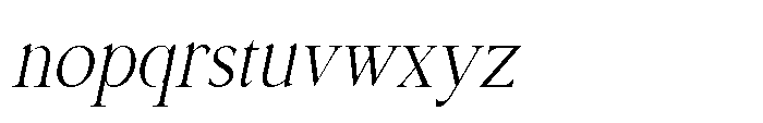 Shoshin Light Semi Condensed Italic Font LOWERCASE