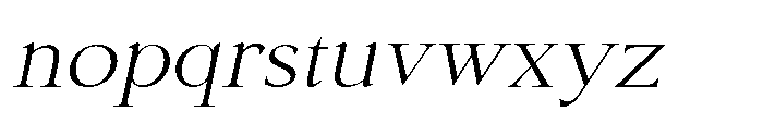 Shoshin Light Semi Expanded Italic Font LOWERCASE