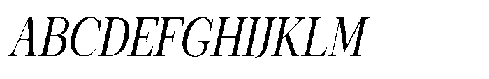 Shoshin Medium Semi Condensed Italic Font UPPERCASE
