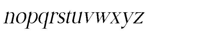 Shoshin Medium Semi Condensed Italic Font LOWERCASE