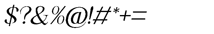 Shoshin Medium Semi Expanded Italic Font OTHER CHARS
