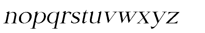 Shoshin Medium Semi Expanded Italic Font LOWERCASE