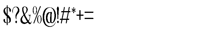 Shoshin Semi Bold Condensed Font OTHER CHARS