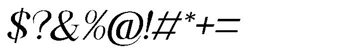 Shoshin Semi Bold Semi Expanded Italic Font OTHER CHARS