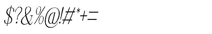 Shoshin Thin Condensed Italic Font OTHER CHARS