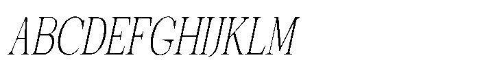 Shoshin Thin Condensed Italic Font UPPERCASE