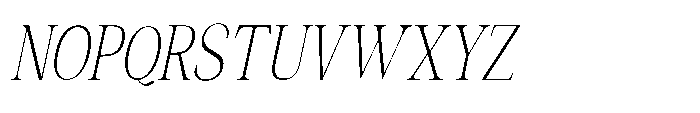 Shoshin Thin Condensed Italic Font UPPERCASE