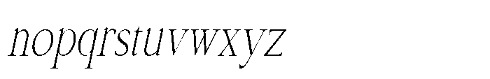 Shoshin Thin Condensed Italic Font LOWERCASE