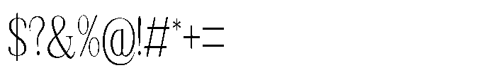 Shoshin Thin Condensed Font OTHER CHARS