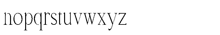Shoshin Thin Condensed Font LOWERCASE