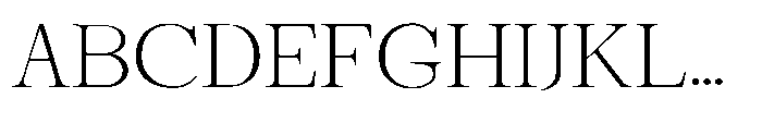 Shoshin Thin Expanded Font UPPERCASE