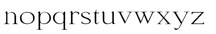 Shoshin Thin Expanded Font LOWERCASE