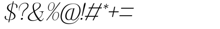 Shoshin Thin Italic Font OTHER CHARS