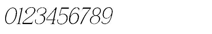 Shoshin Thin Semi Condensed Italic Font OTHER CHARS