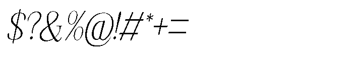 Shoshin Thin Semi Condensed Italic Font OTHER CHARS