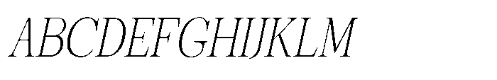 Shoshin Thin Semi Condensed Italic Font UPPERCASE