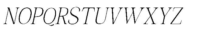Shoshin Thin Semi Condensed Italic Font UPPERCASE