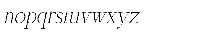 Shoshin Thin Semi Condensed Italic Font LOWERCASE