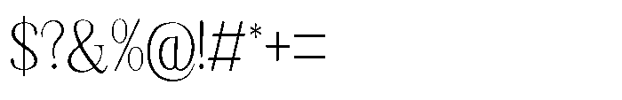 Shoshin Thin Semi Condensed Font OTHER CHARS