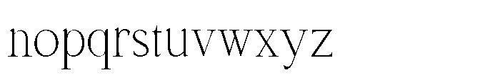 Shoshin Thin Semi Condensed Font LOWERCASE