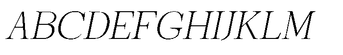 Shoshin Thin Semi Expanded Italic Font UPPERCASE