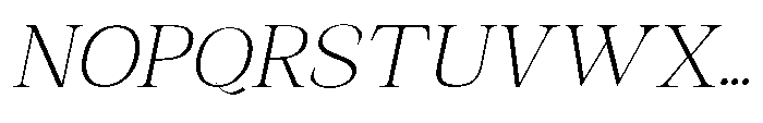 Shoshin Thin Semi Expanded Italic Font UPPERCASE