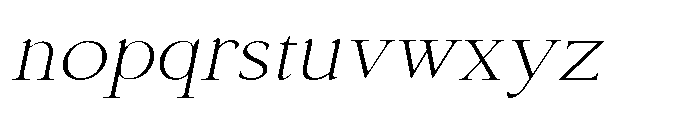 Shoshin Thin Semi Expanded Italic Font LOWERCASE