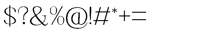 Shoshin Thin Semi Expanded Font OTHER CHARS