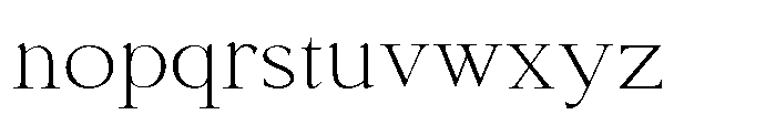 Shoshin Thin Semi Expanded Font LOWERCASE