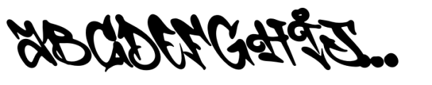 Shotgun Blues Graffiti Regular Font UPPERCASE