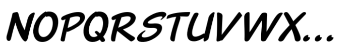 Show Card Freehand JNL Oblique Font UPPERCASE