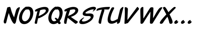 Show Card Freehand JNL Oblique Font LOWERCASE