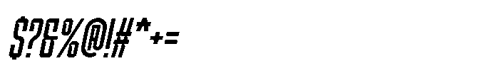 Shoza Italic Font OTHER CHARS