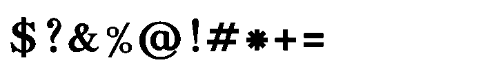 Shree Bangali 5140 Bold Font OTHER CHARS