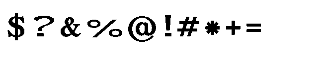 Shree Bangali 5143 Medium Font OTHER CHARS