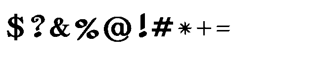 Shree Bangali 5146 Bold Font OTHER CHARS