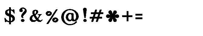 Shree Bangali 5161 Bold Font OTHER CHARS