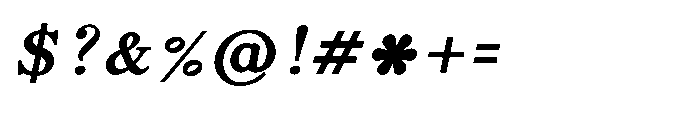 Shree Bangali 5161 Italic Font OTHER CHARS
