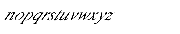 Shree Bangali 5163 Italic Font LOWERCASE
