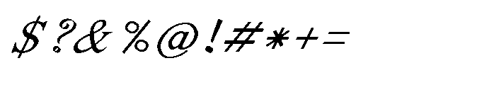 Shree Bangali 5168 Italic Font OTHER CHARS