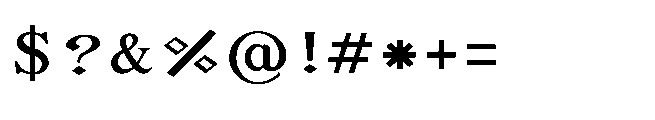 Shree Bangali 5176 Bold Font OTHER CHARS