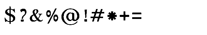 Shree Bangali 5178 Bold Font OTHER CHARS