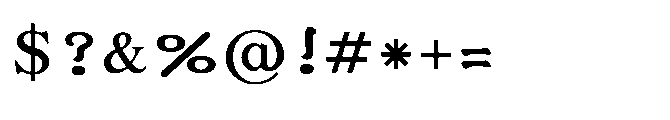 Shree Bangali 5186 Bold Font OTHER CHARS