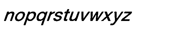 Shree Bangali 5191 Medium Italic Font LOWERCASE