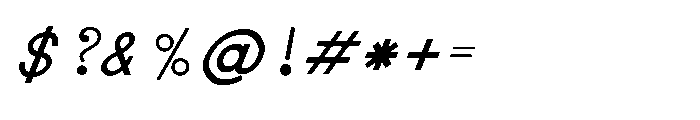 Shree Bangali 6117 Bold Font OTHER CHARS