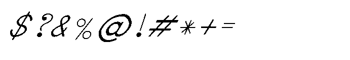 Shree Bangali 6117 Italic Font OTHER CHARS