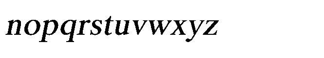 Shree Bangali 6119 Black Italic Font LOWERCASE