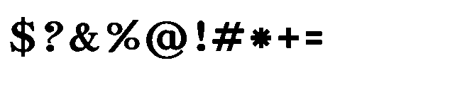 Shree Bangali 6119 Black Font OTHER CHARS