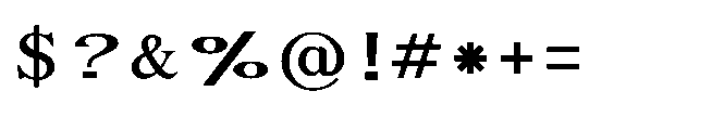 Shree Bangali 6129 Bold Font OTHER CHARS